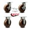 Service Caster 10 Inch Heavy Duty High Temp Phenolic Caster Swivel Lock and Brake 2 Rigid, 2PK SCC-KP92S1030-PHRHT-SLB-BSL-2-R-2 - alternate 1